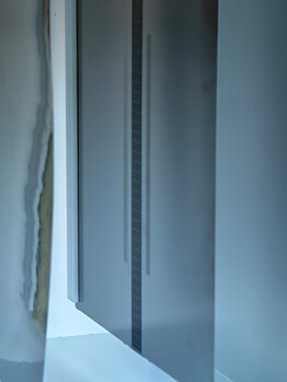 Close-up of a titanium plate