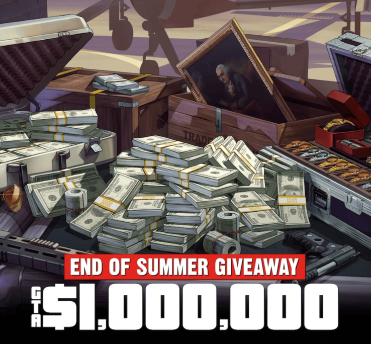 Rockstar Games is giving GTA Online players a free $1 million reward for logging in and playing between August 6 and 12.