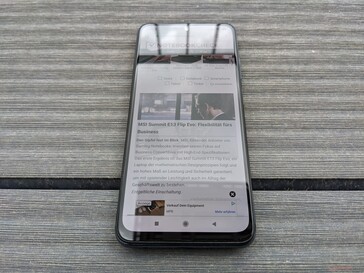 Xiaomi Redmi Note 10S outdoors on a cloudy day