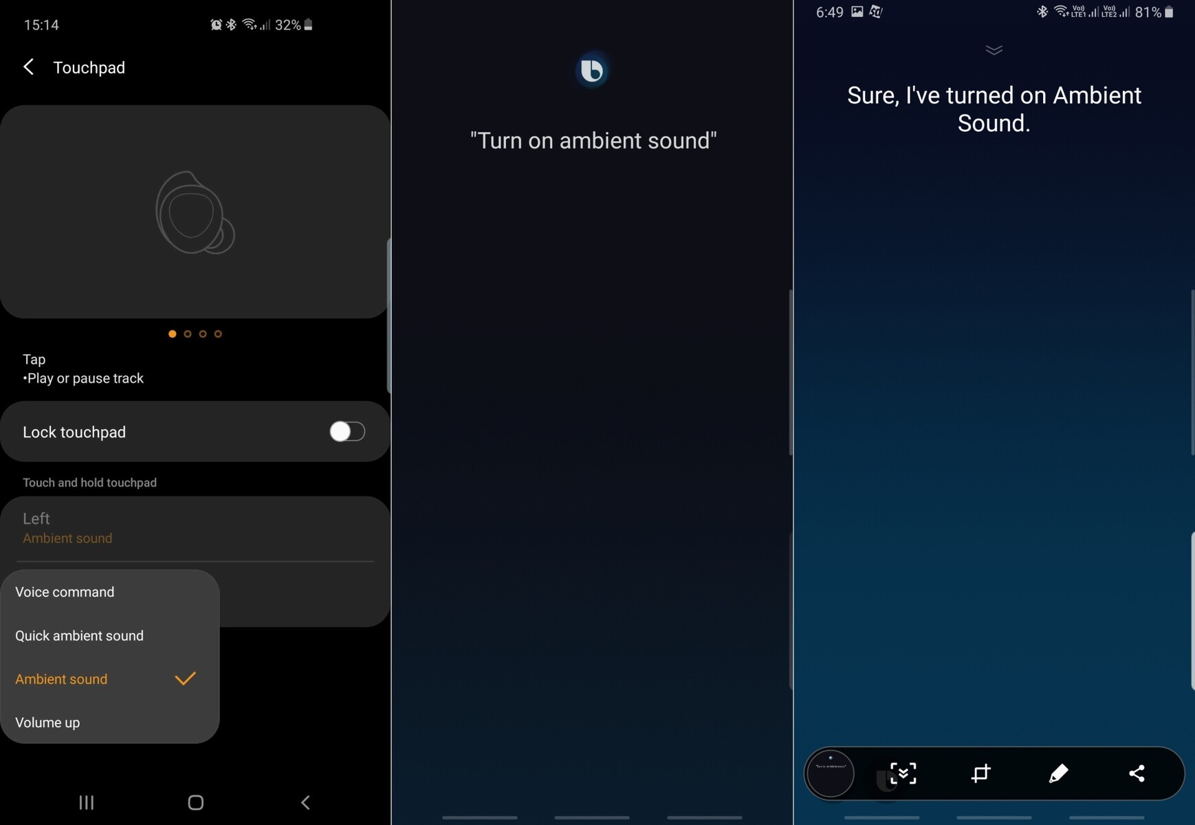 Open Voice Assistant самсунг s10. Bixby Samsung. Отключение Ambient Mode. Galaxy Buds Manager Mac для чего нужен. Ambient sound 1.18