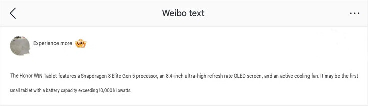 The Weibo leaker asserts an 8.4-inch OLED display and a 10,000 mAh-class battery.