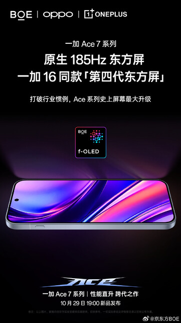 The Ace 7 and Ace 7 Pro share the BOE-built 185Hz Oriental Screen that OnePlus also uses in the OnePlus 16.