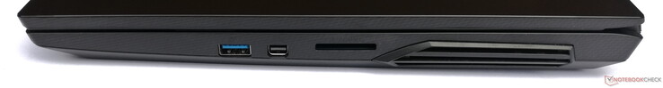 Right side: 1x USB 3.2 Gen 2 Type-A, 1x MiniDP 1.2, SD card reader