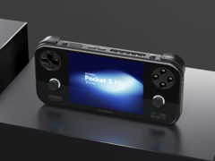 The AyaNeo Pocket S Mini (pictured) comes in two colorways - black and white. (Image source: Retro Handhelds Discord)