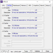 CPU-Z - Caches