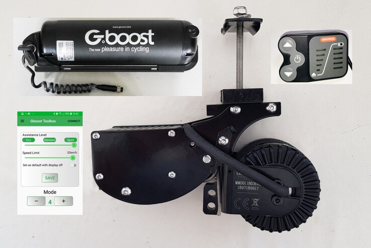 The Gboost Platinum e-bike conversion kit. (Image source: Gboost)