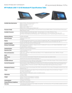 HP ProBook x360 11 G3 Education Edition specifications