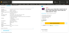 Lenovo Yoga Pro 9 RTX 5060 specs and details. (Image source: Globaldata)