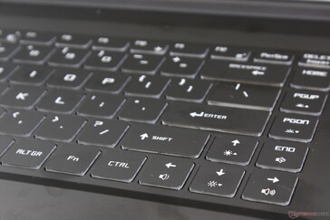 Arrow keys are the same size as the QWERTY keys unlike on most other laptops