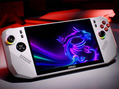 The Claw A8 with Ryzen Z2 Extreme is listed at $1,149. Pictured: a promo picture of the gaming handheld. (Image source: MSI)