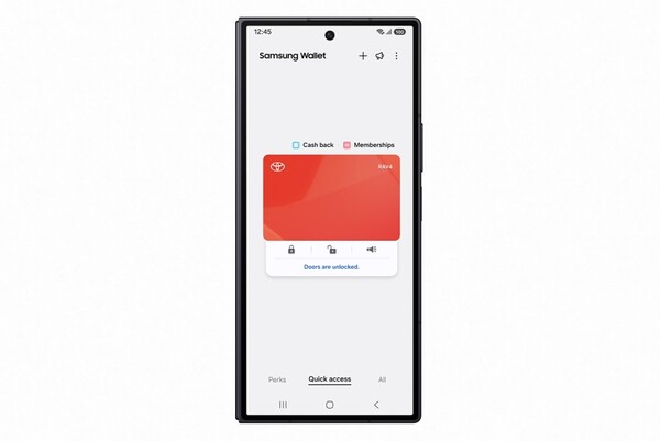 The UI for the Toyota Digital Key on Samsung Wallet. (Image source: Samsung)