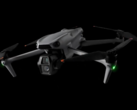 The DJI Air 3S camera drone, as seen in the newly leaked teaser. (Image source: @Quadro_News on X/Twitter)