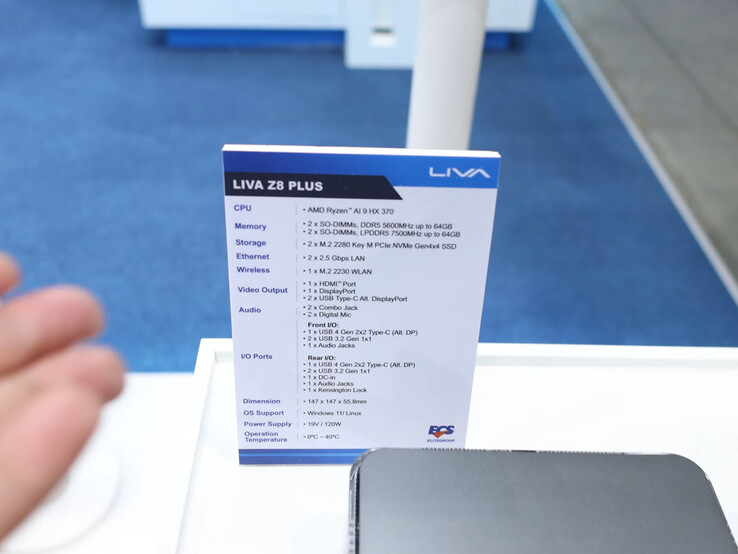 Spec sheet of the mini PC (Image source: Goldfries on YouTube)