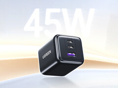 The Ugreen 45 W GaN charger has a launch price of around $11 in China. Pictured: the charging brick. (Image source: Ugreen)
