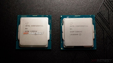 Intel Core i9-10900 (left) placed beside the Core i9-9900 KS. (Image Source: XFastest)