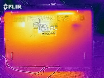 Heatmap of the top of the device under load