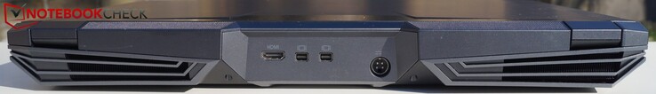 Rear: HDMI 2.0, 2 x miniDP, power connector