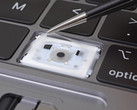 The new protective membrane added to the 3rd-gen keyboard mechanism. (Source: iFixit)