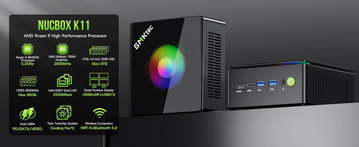 K11: The mini PC comes with RGB lighting. (Image source: GMKtec)