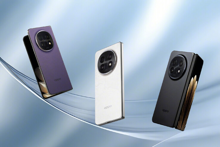 The Find N5's purple colourway will be exclusive to China. (Image source: Oppo)
