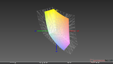 Main display vs. sRGB
