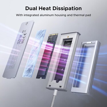Aluminum design with thermal heat pad