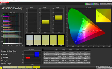 Saturation (image improvement off, sRGB target color space)