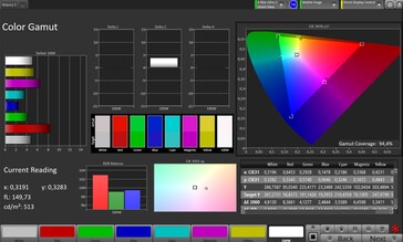 CalMAN sRGB color space