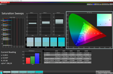 Color saturation (sRGB target color space)