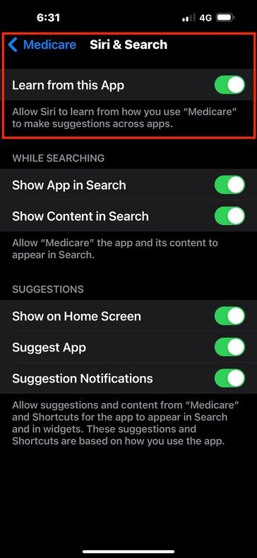 Apple tracking Medicare usage data, on by default. (Source: Notebookcheck)