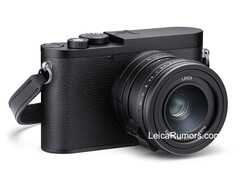 The Leica Q3 Monochrom doesn&#039;t have the red Leica logo (Image source: LeicaRumors)