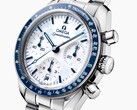 The Omega Speedmaster Milano Cortina 2026 features a varnished white dial (Image source: Omega)