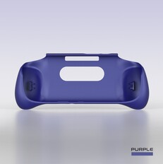 Retroid Pocket 5 official grip case in purple. (Image source: Retroid)