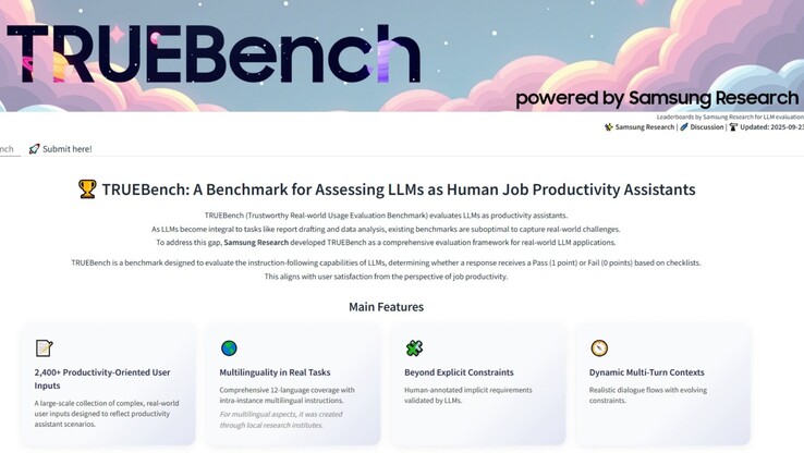 Samsung's TRUEBench AI tool (Image Source: Samsung Newsroom)