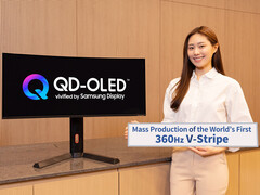 First V-Stripe QD-OLED monitor with 360 Hz refresh rate. (Image source: Samsung Display)