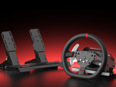 The PXN V10 Ultra racing bundle (pictured) comes with a wheel base, detachable steering wheel, and a pedal set. (Image source: PNX)