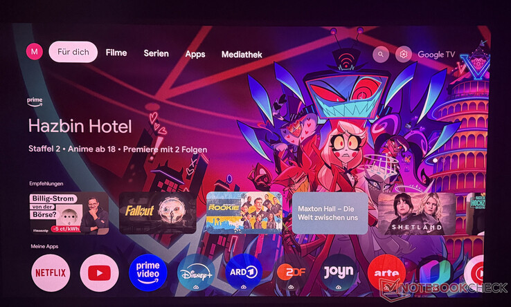 The familiar Google TV user interface is also available on this laser projector