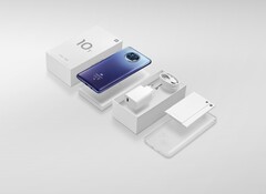 Xiaomi claims to have reduced plastic usage by 60% in the packaging of the Mi 10T Lite, without needing to remove the charger or case. (Image source: Xiaomi)
