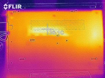 Heat map during idle - bottom