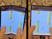 Foldy Bird, created by Rebane, is a special version of Flappy Bird that makes foldable users literally flap their screens. (Image source: @Rebane2001 via X, edited)