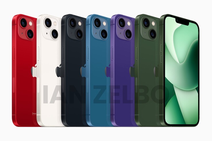 Apple iPhone 14/Max colors. (Image source: @ianzelbo)