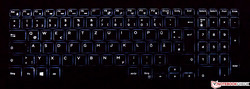 Keyboard of the Dell Inspiron 17 7773 (illuminated)