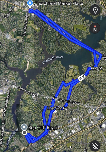 Map view of the course (Image Source: Google Maps)