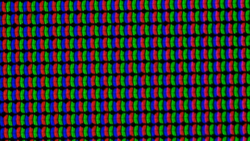 The LC display uses a classic RGB sub-pixel matrix consisting of a red, a blue and a green light-emitting diode