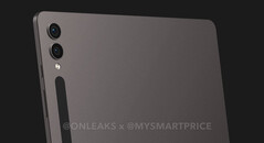 The Galaxy Tab S9 Ultra will be the spitting image of its predecessor. (Image source: @OnLeaks & MySmartPrice)