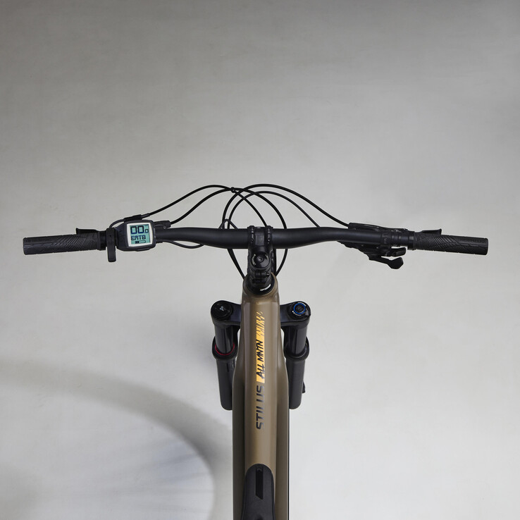 The Decathlon Stilus E-All Mountain bike has a Bosch Purion display. (Image source: Decathlon)