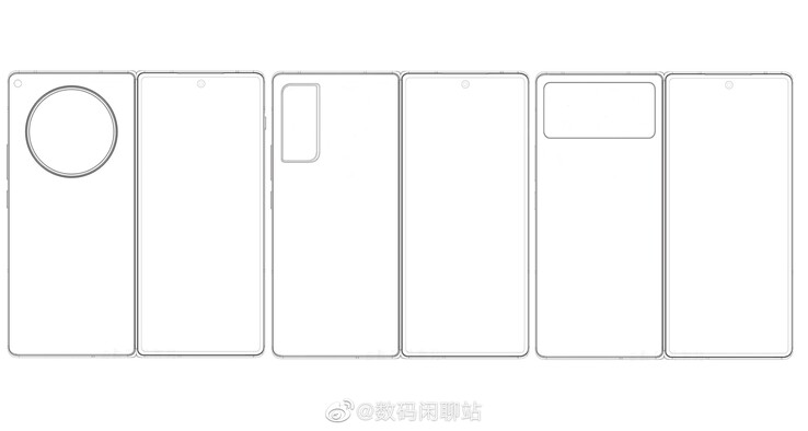 3 upcoming foldables are allegedly compared in advance. (Source: Digital Chat Station via Weibo)