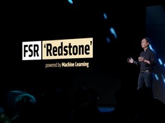 AMD FSR Redstone (announcement event pictured) has appeared in Call of Duty: Black Ops 7. (Image source: AMD)