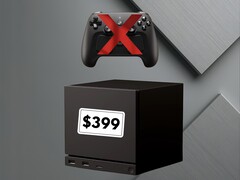 Barebones Valve Steam Machine with $399 price shown (Image source: Valve with edits)