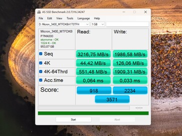 Performance after the driver update with my secondary 1TB SSD.